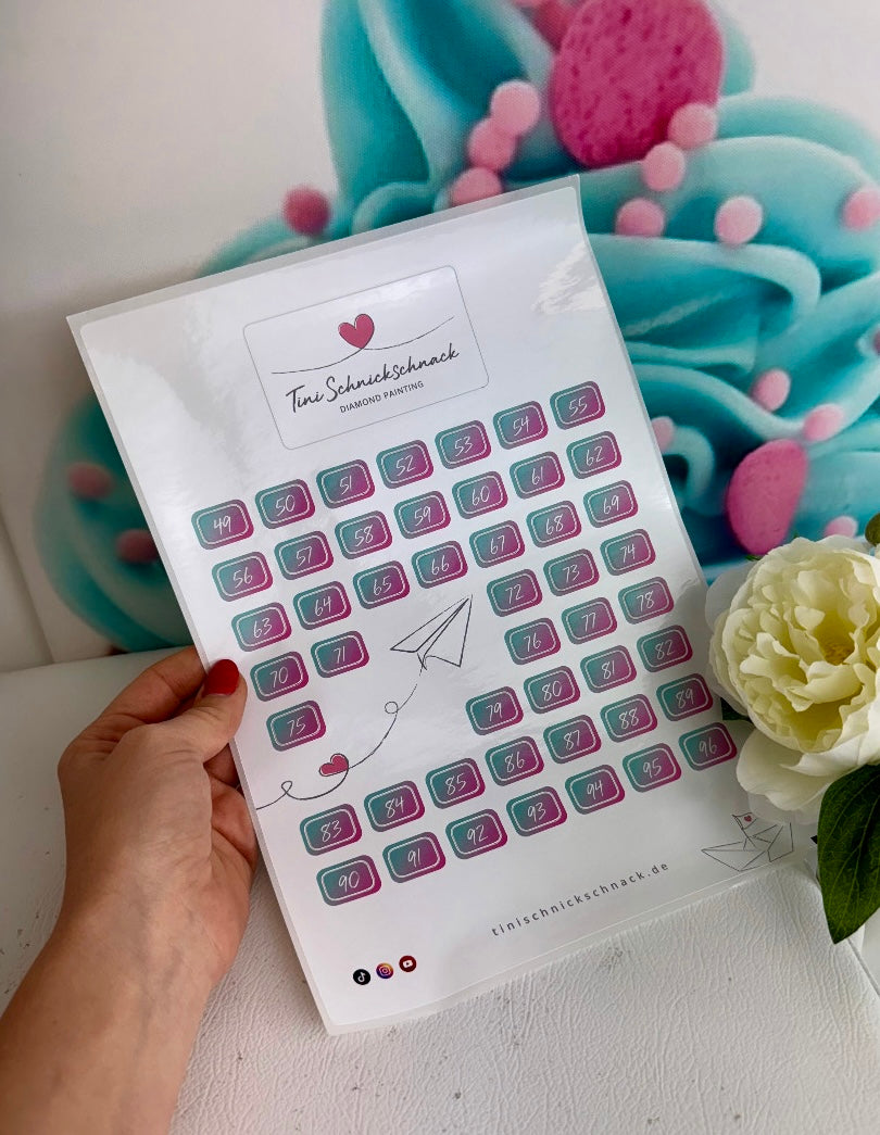 Diamond Painting "Zahlensticker"( für eckige Dosen) NEU