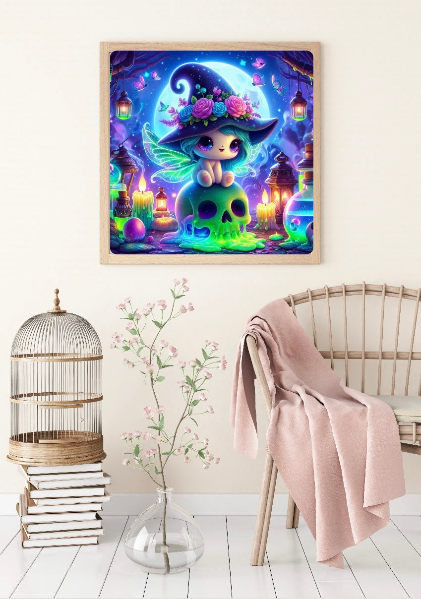 Diamond Painting Bild Halloween "Gespensterstunde" von AI-Artist Sandrietta_ai (Sondersteine Special) 50x50cm TSS-583