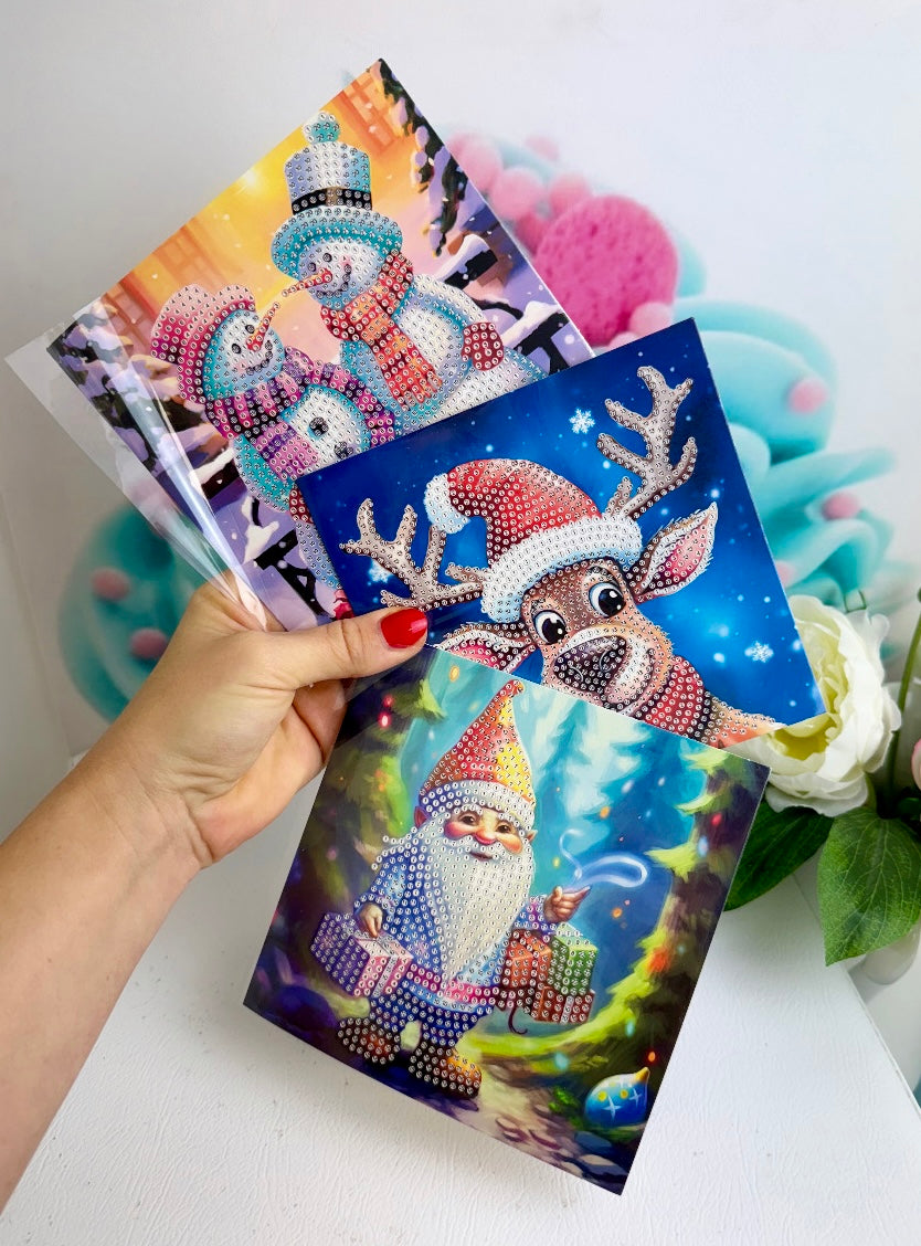 Diamond Painting "XMAS-Grußkarten" 8er Set (K29)