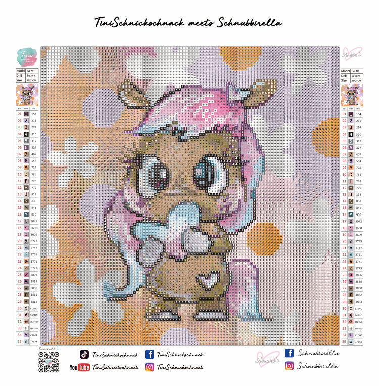 Diamond Painting Bild Schnubbi "Herzpony" von Schnubbirella 25x25cm (inkl. Fairy Dust) TSS-465