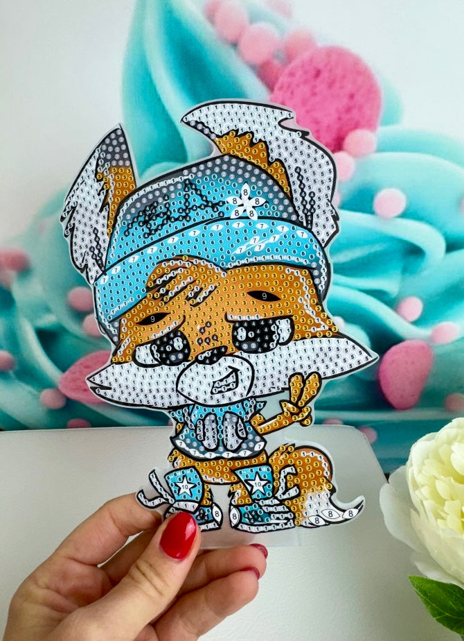 Diamond Painting Schnubbirella Aufsteller - Schnubbi "Chill-Fuchs" 13x20cm