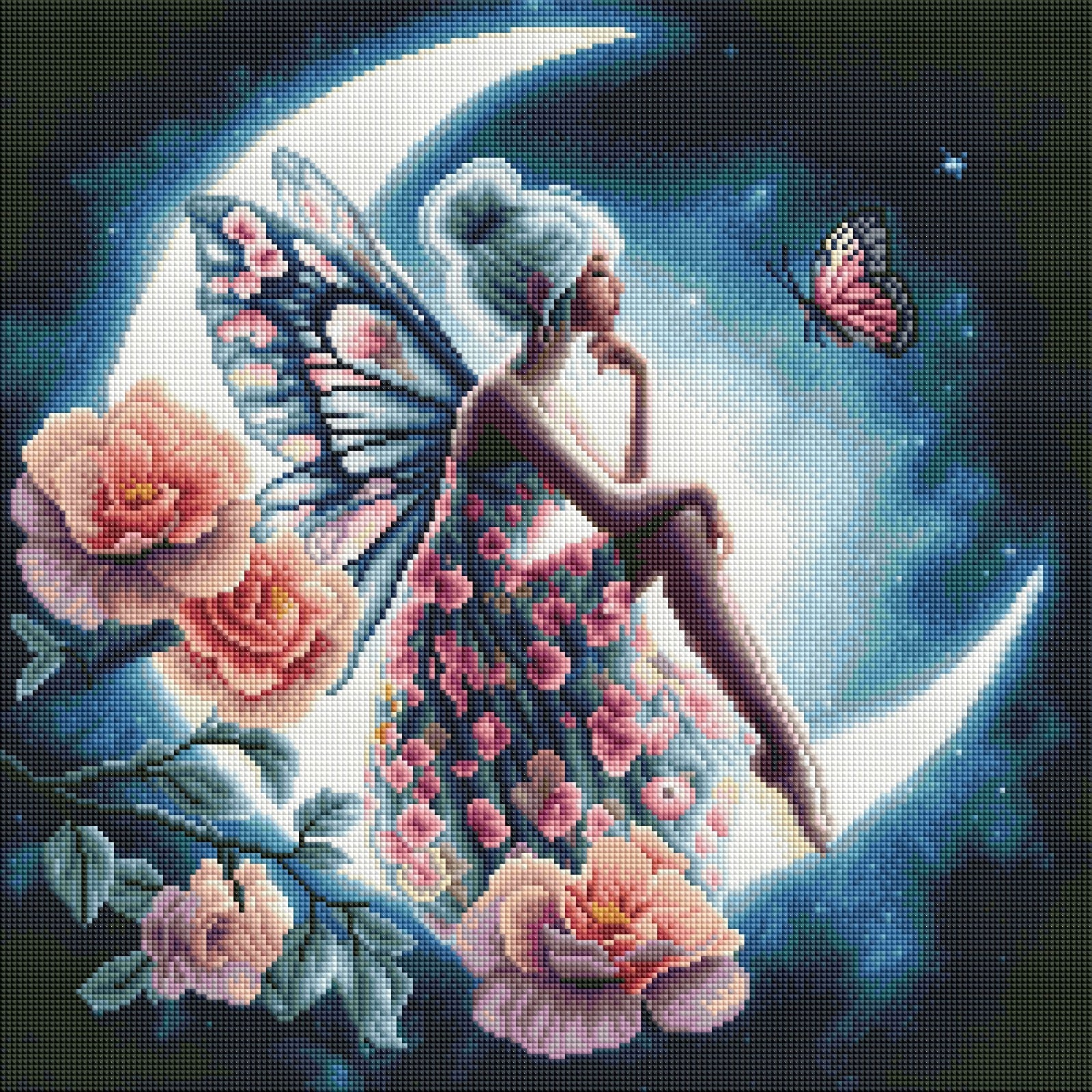 Diamond Painting Bild Elfe "Luna" von AI-Artist Sandrietta_ai 50x50cm TSS-198