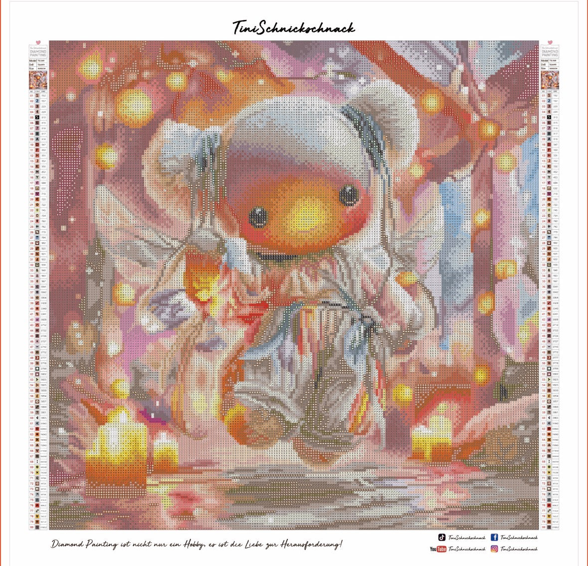 Diamond Painting Bild Halloween "Voodoo Püppchen" von Lisa Morgan 50x50cm (Sondersteine-Special) TSS-849