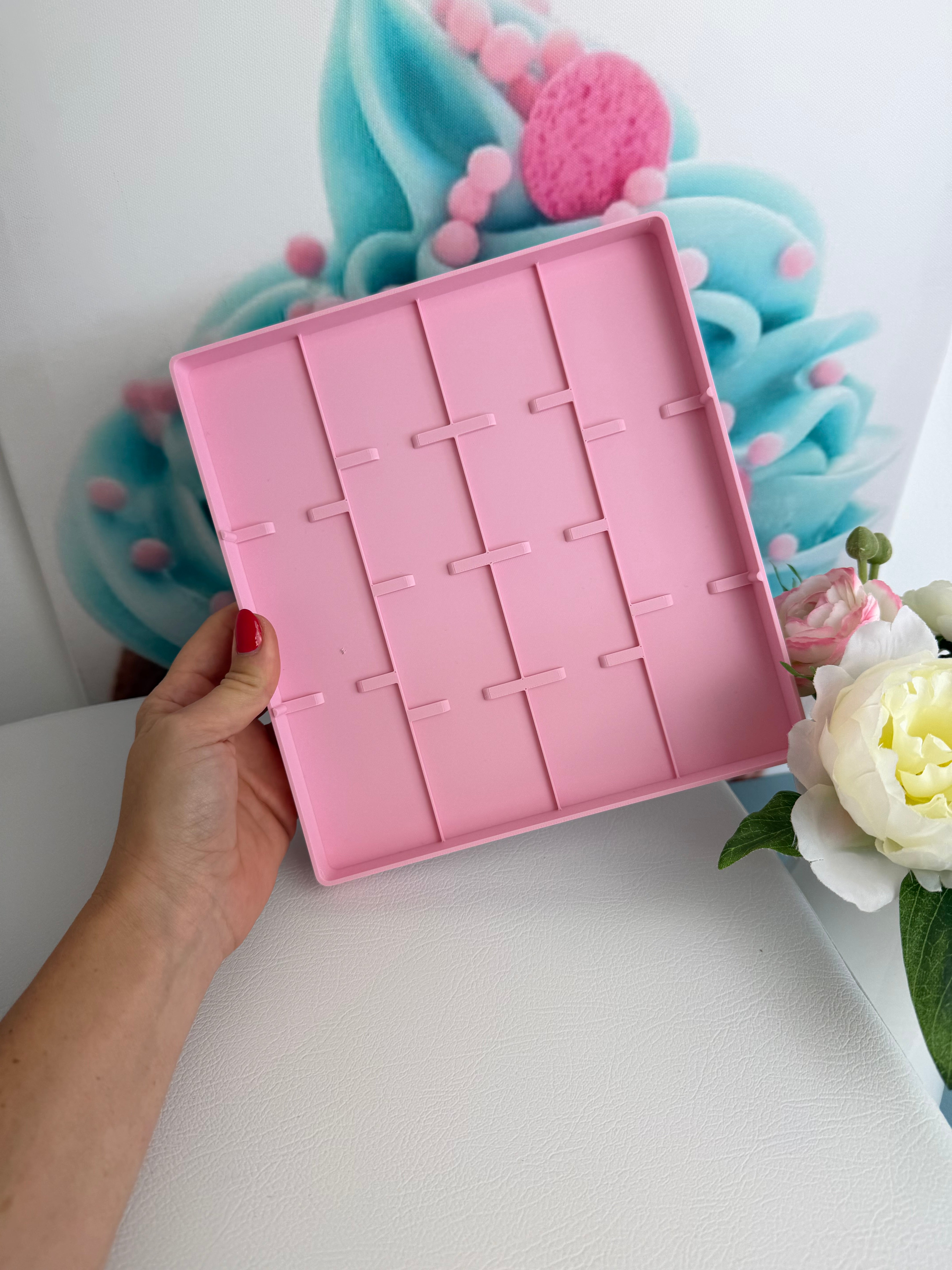 Diamond Painting Coverminder "Tablett" (Aufbewahrung) 3D-Druck (rosa)