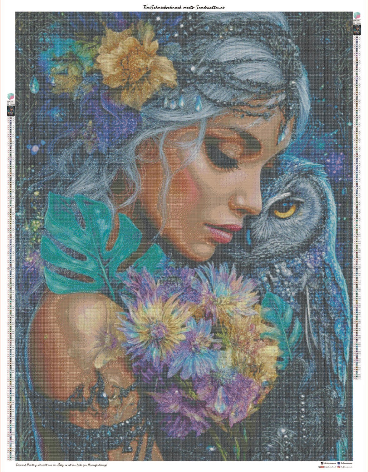 Diamond Painting XXL Bild "Das Erwachen der Nacht" von AI-Artist Sandrietta_ai (110x146cm) TSS-801