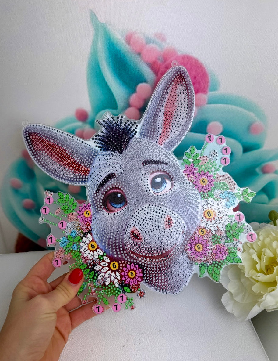 Diamond Painting Anhänger Esel "Edgar" 20x25cm