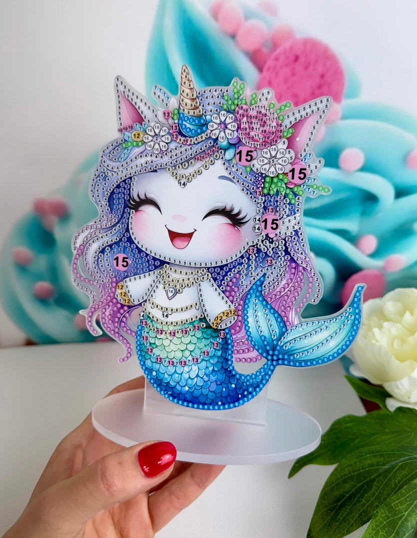 Diamond Painting Aufsteller Mermaid "Feli" 19x19cm