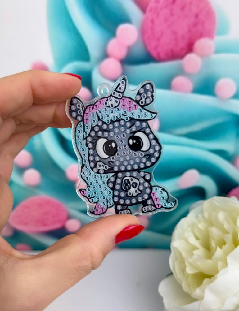 Diamond Painting Schlüsselanhänger "Schnubbi-Mix" 6 Stück Anhänger (Set102)