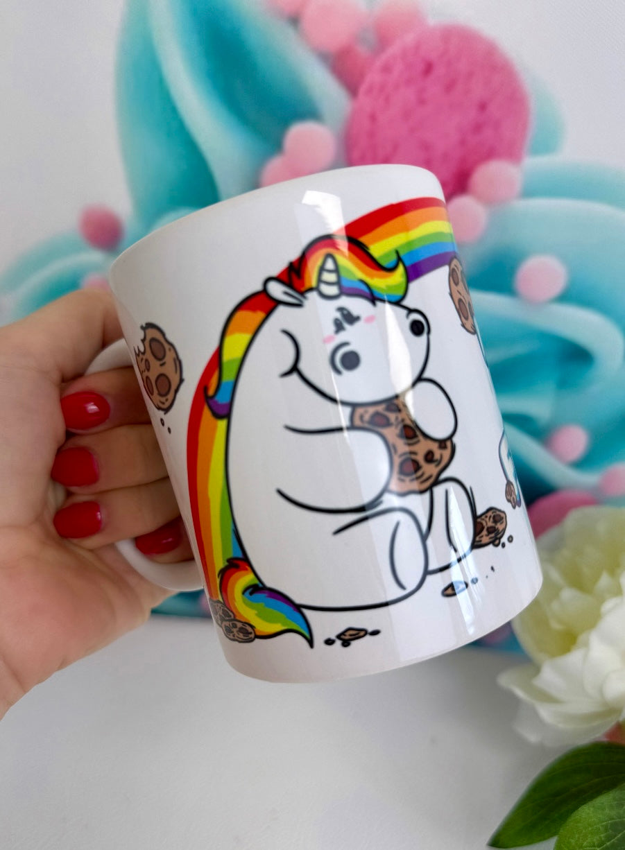TiniSchnickschnack Pummeleinhorn "NICHT DICK SONDERN FLAUSCHIG" - Tasse 330ml