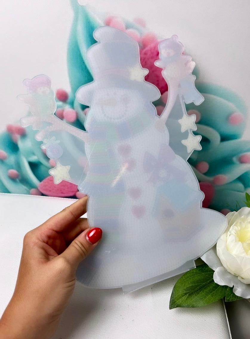 Diamond Painting XMAS Aufsteller "Schneemann mit Vögelchen" (A810)
