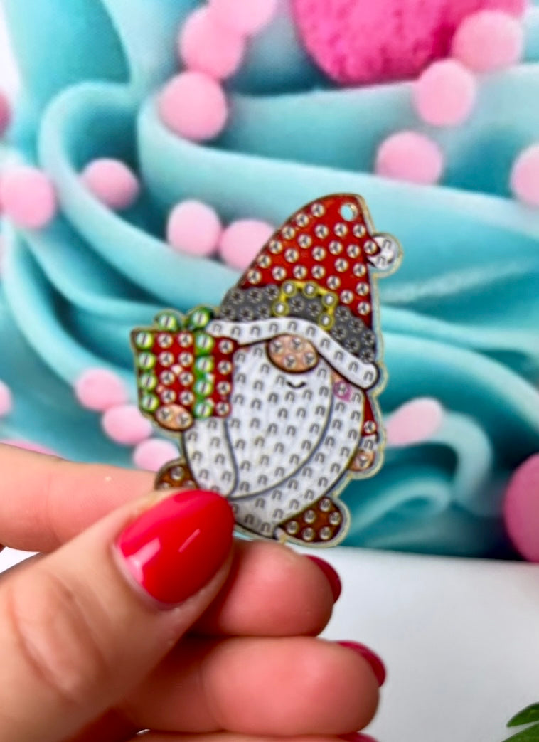 Diamond Painting Schlüsselanhänger "Xmas-Mini-Wichtel" 12 Stück Anhänger AH93