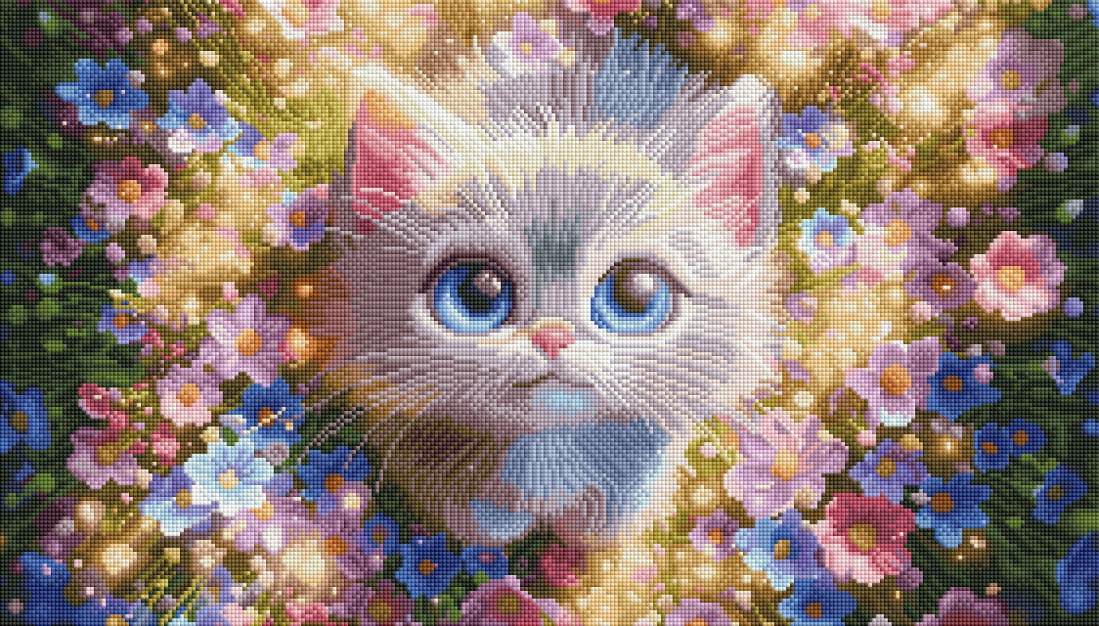 Diamond Painting Bild Kätzchen "Tracy" von AI-Artist Lexxy.ai 40x70cm (inkl. Feenstaub) TSS-626