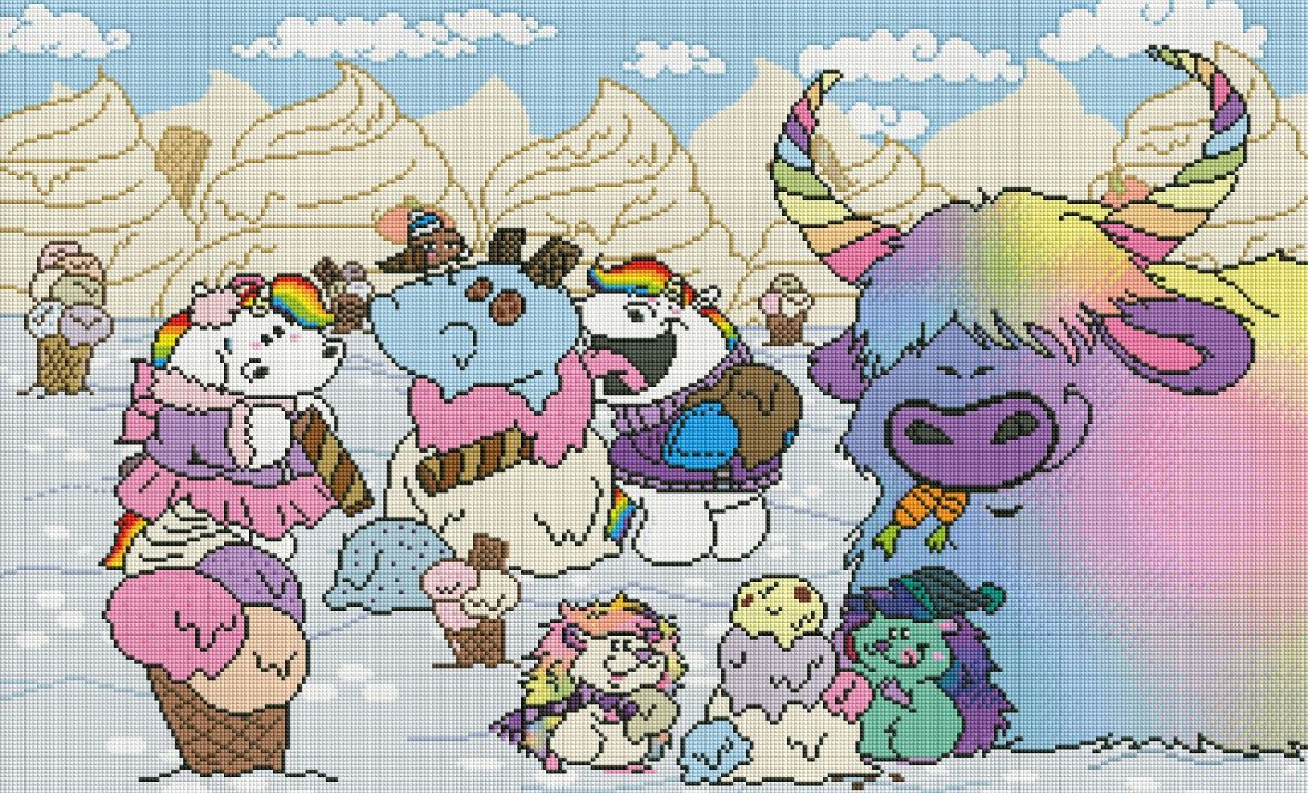 Diamond Painting Bild "Winter-Wonderland" von Pummeleinhorn 50x80cm (inkl. Feenstaub) TSS-601