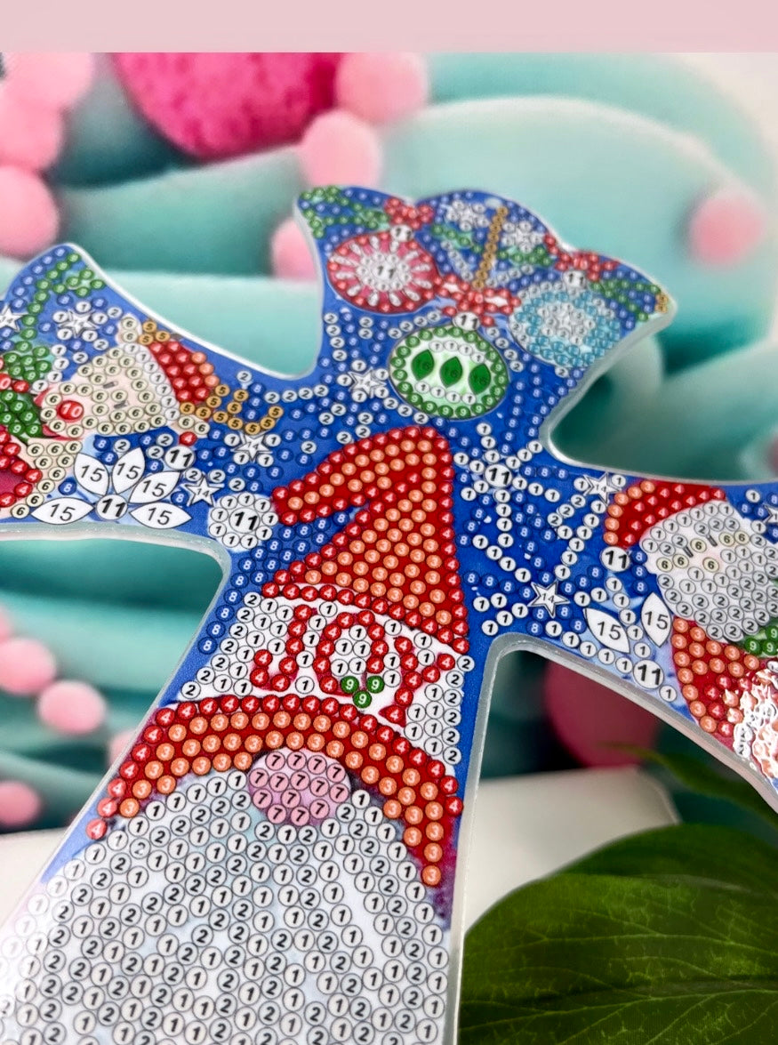 Diamond Painting X-MAS Anhänger Wichtel "Kreuz" (AH806)