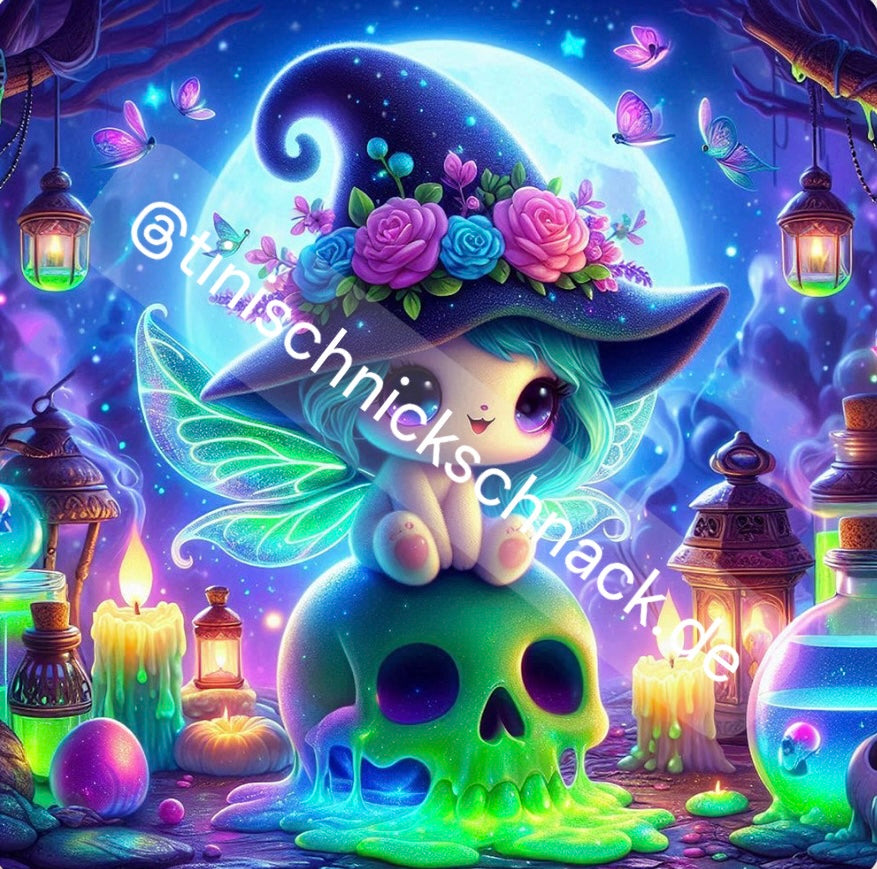 Diamond Painting Bild Halloween "Gespensterstunde" von AI-Artist Sandrietta_ai (Sondersteine Special) 50x50cm TSS-583