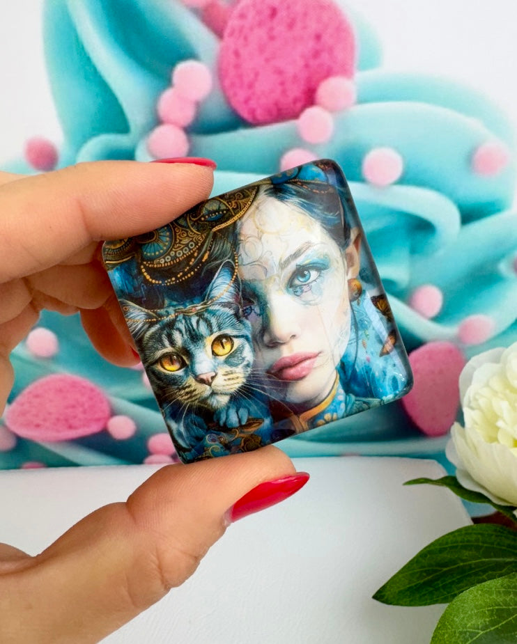 Diamond Painting Cover Minder "Cleo & Cat" (CM)