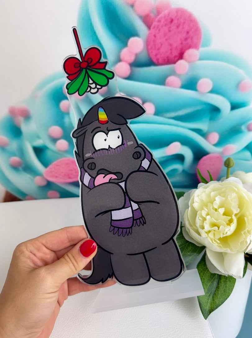 Diamond Painting Pummeleinhorn XMAS Aufsteller "Nistelzweig" Grummeleinhorn 15x20cm AH251