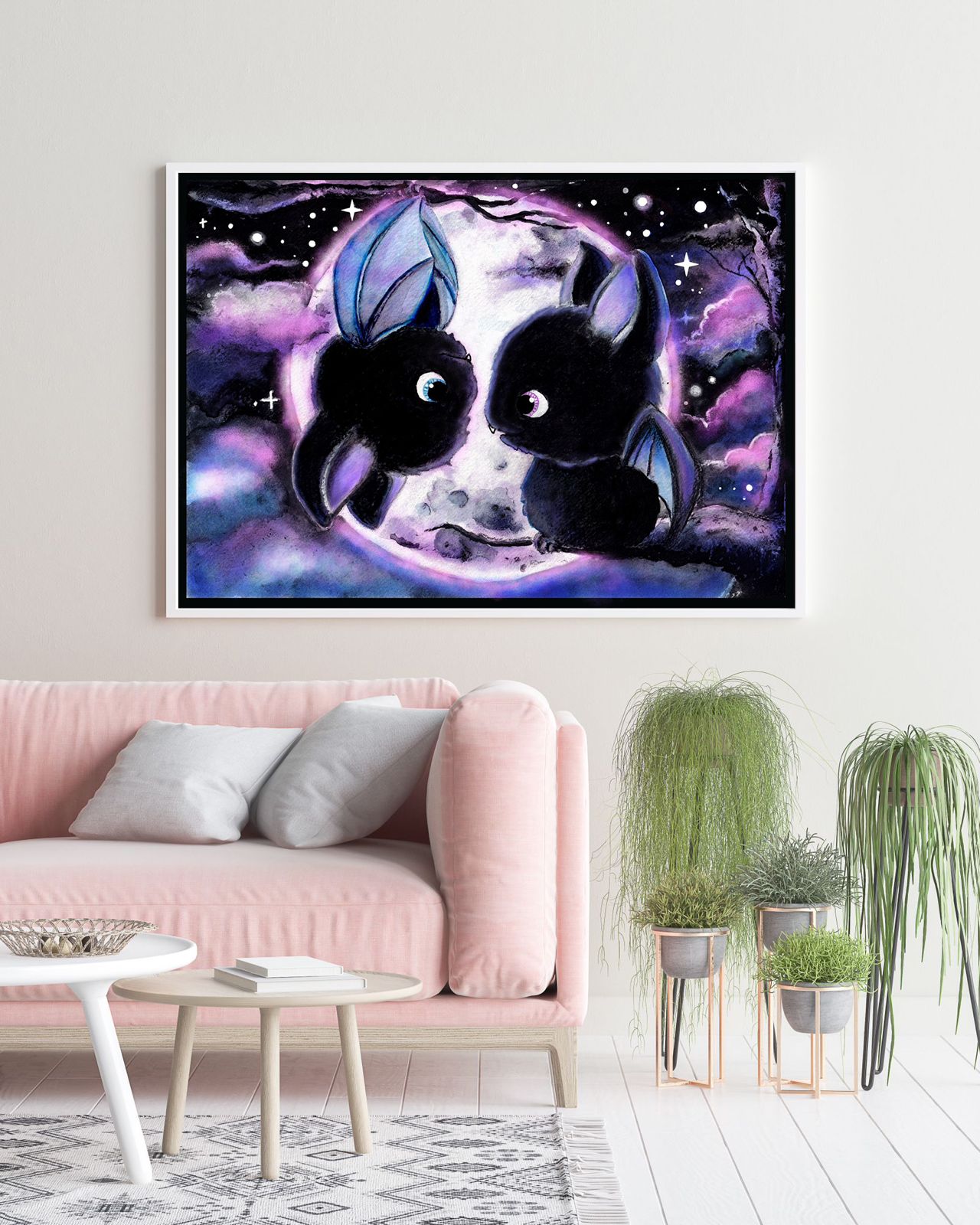 Diamond Painting Künstlerbild "Fledermäuse" von TinyTami 40x60cm