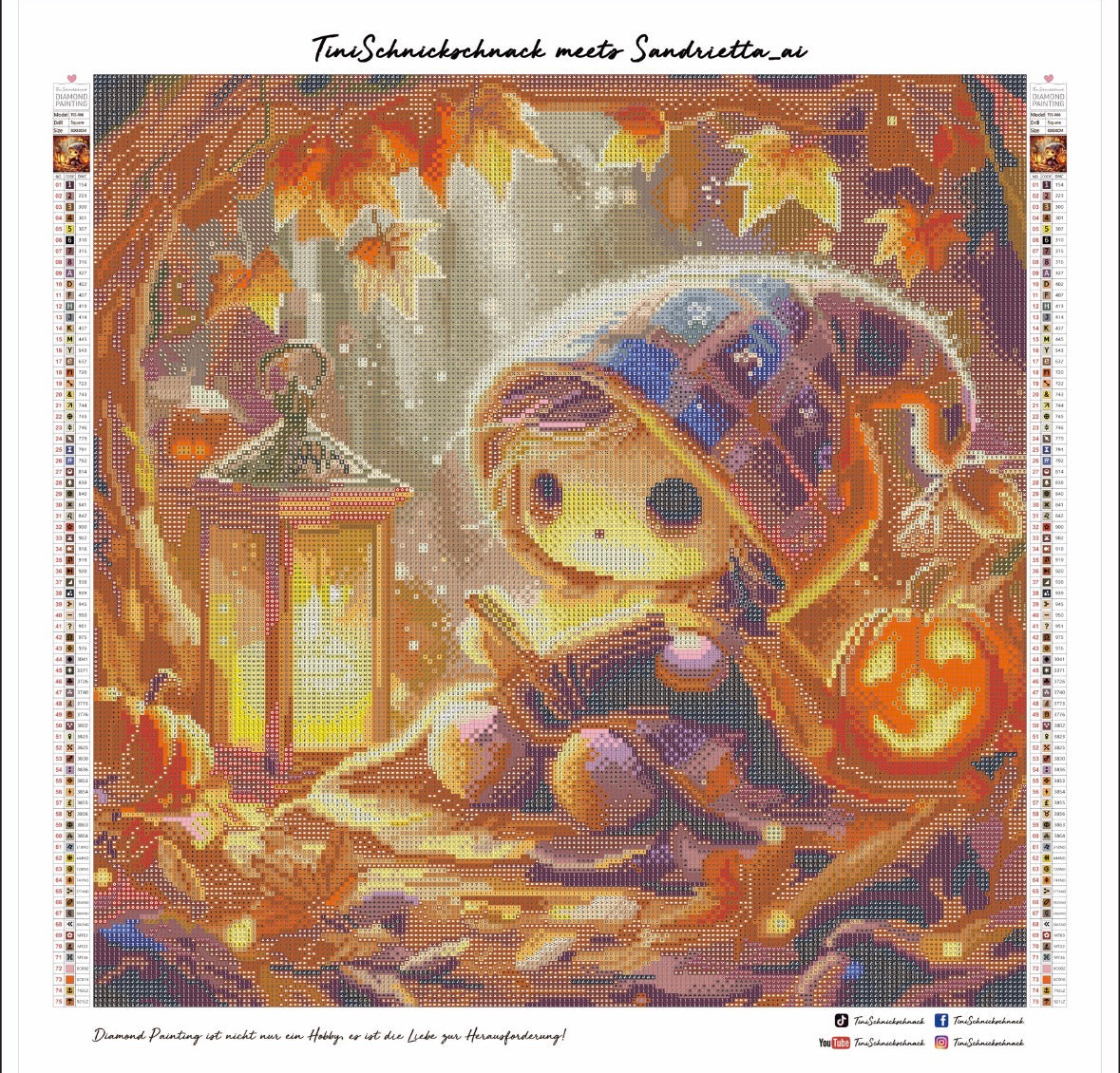 VORVERKAUF! Diamond Painting Bild "Halloween Waldgeist" von AI-Artist Sandrietta.ai 50x50cm (inkl. Feenstaub) TSS-866