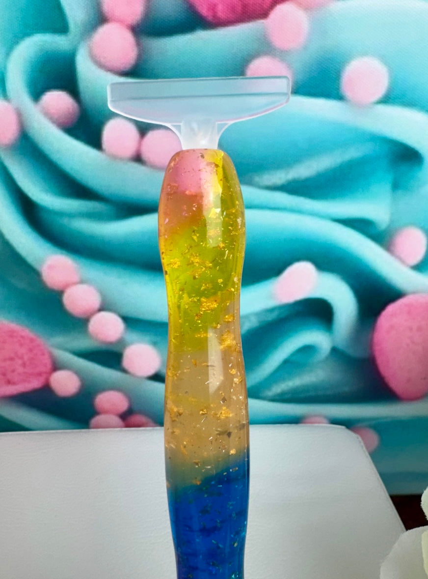 Diamond Painting Harz Ergo-Stift "Farbexplosion" Farbverlauf gelb/lila (E5)