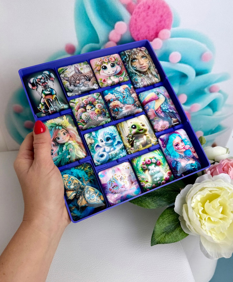 Diamond Painting Coverminder "Tablett + Deckel" 3D-Druck (Aufbewahrung) Set