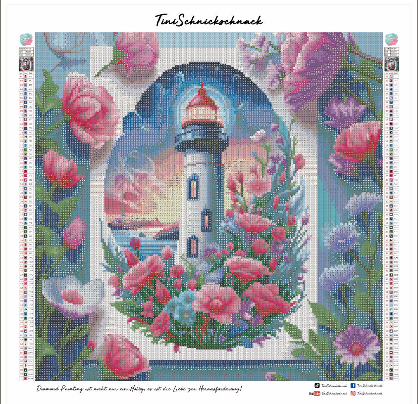 Diamond Painting TiniSchnickschnack Bild "Vintage Lighthouse" 50x50cm (inkl. Fairy Dust) TSS-320