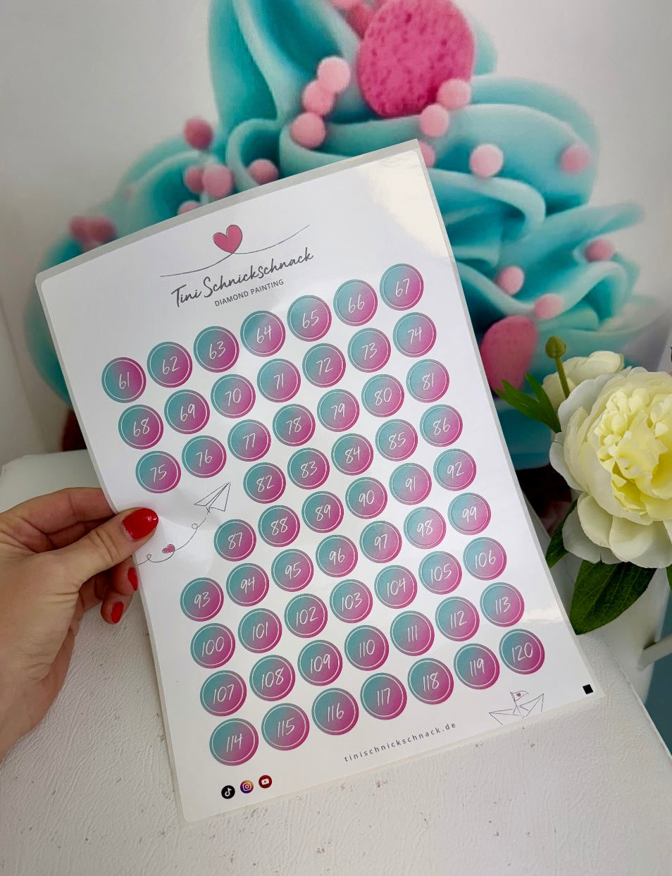 Diamond Painting "Zahlensticker"( für runde Dosen) NEU