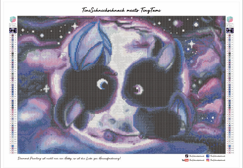 Diamond Painting Künstlerbild "Fledermäuse" von TinyTami 40x60cm