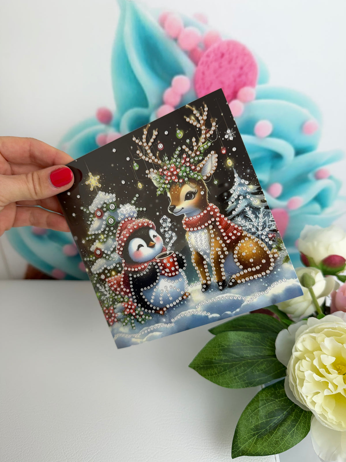 Diamond Painting XMAS Grußkarten "Pingu & Friends" (K071)
