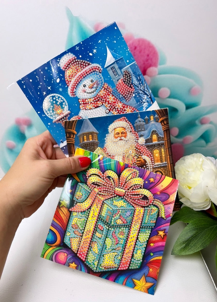 Diamond Painting "XMAS-Grußkarten" 12er Set (K26)
