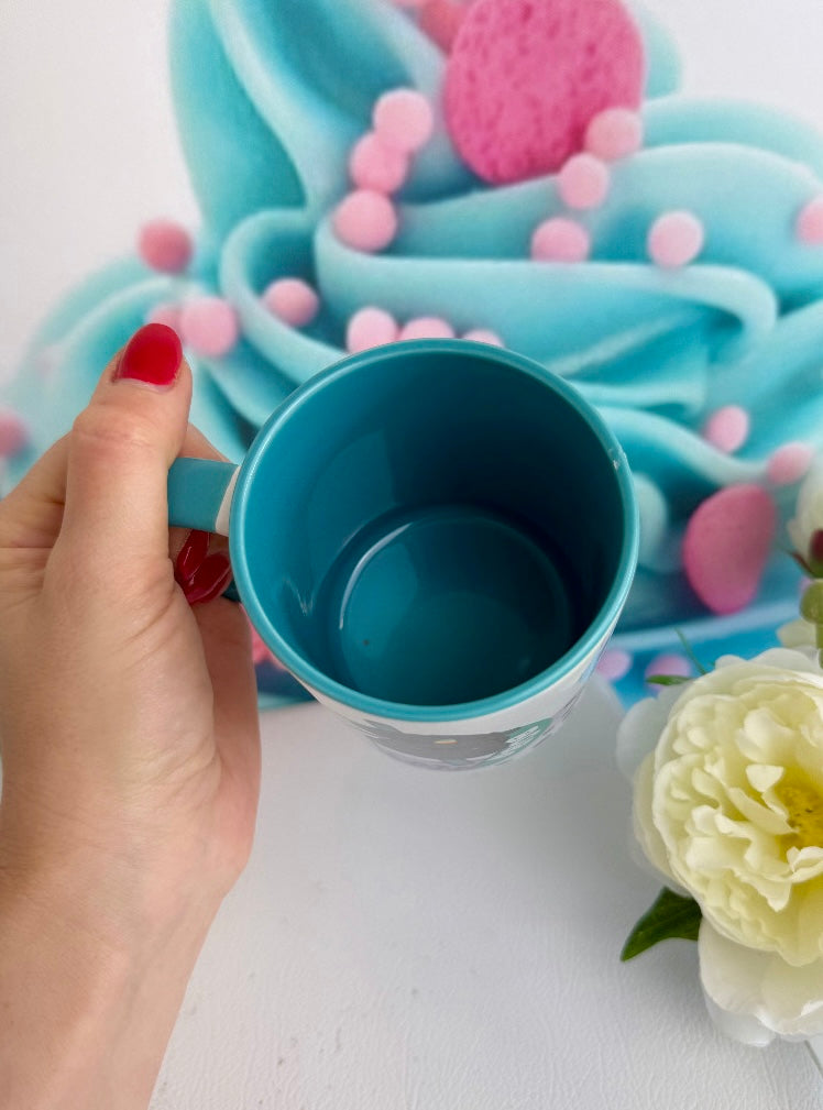 TiniSchnickschnack Pummeleinhorn "BOBA-Grummeleinhorn" - Tasse türkis 330ml