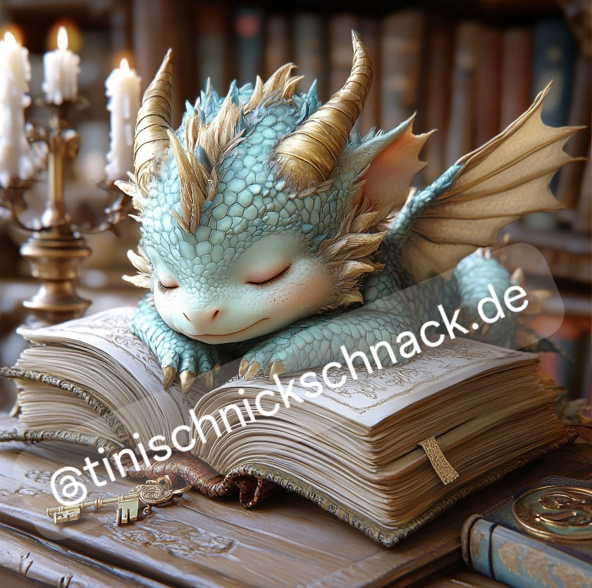 *VORVERKAUF! Diamond Painting Cover Minder "Bücherdrache Thalor" (CM)
