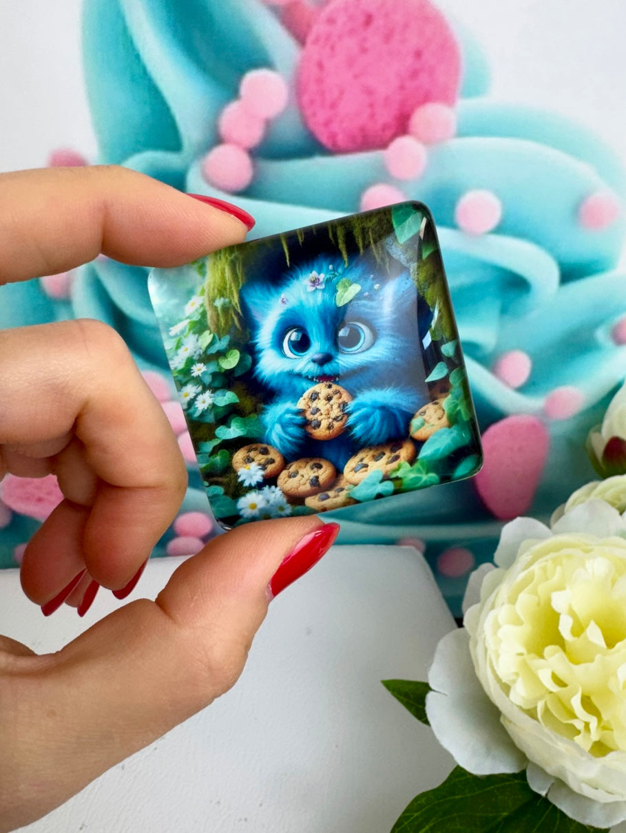 Diamond Painting Cover Minder Waldmonster "Flix Plätzchenschnute" (CM)