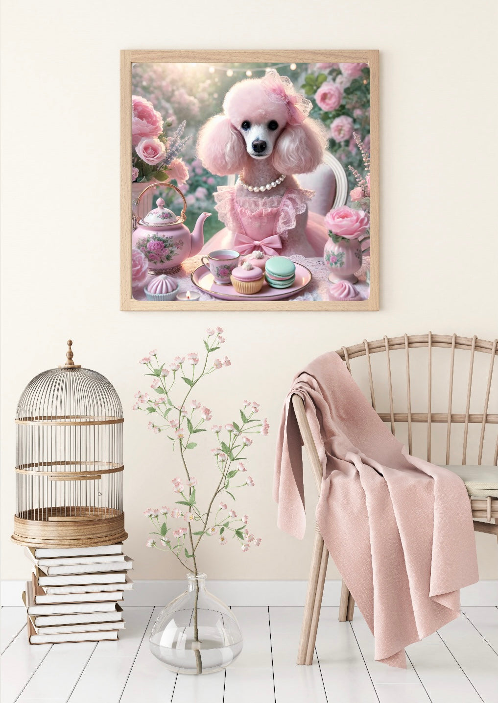 Diamond Painting Bild Pudeldame „Colette" von TiniSchnickschnack 80x80cm (inkl. Strass & Candy Stones) TSS-700