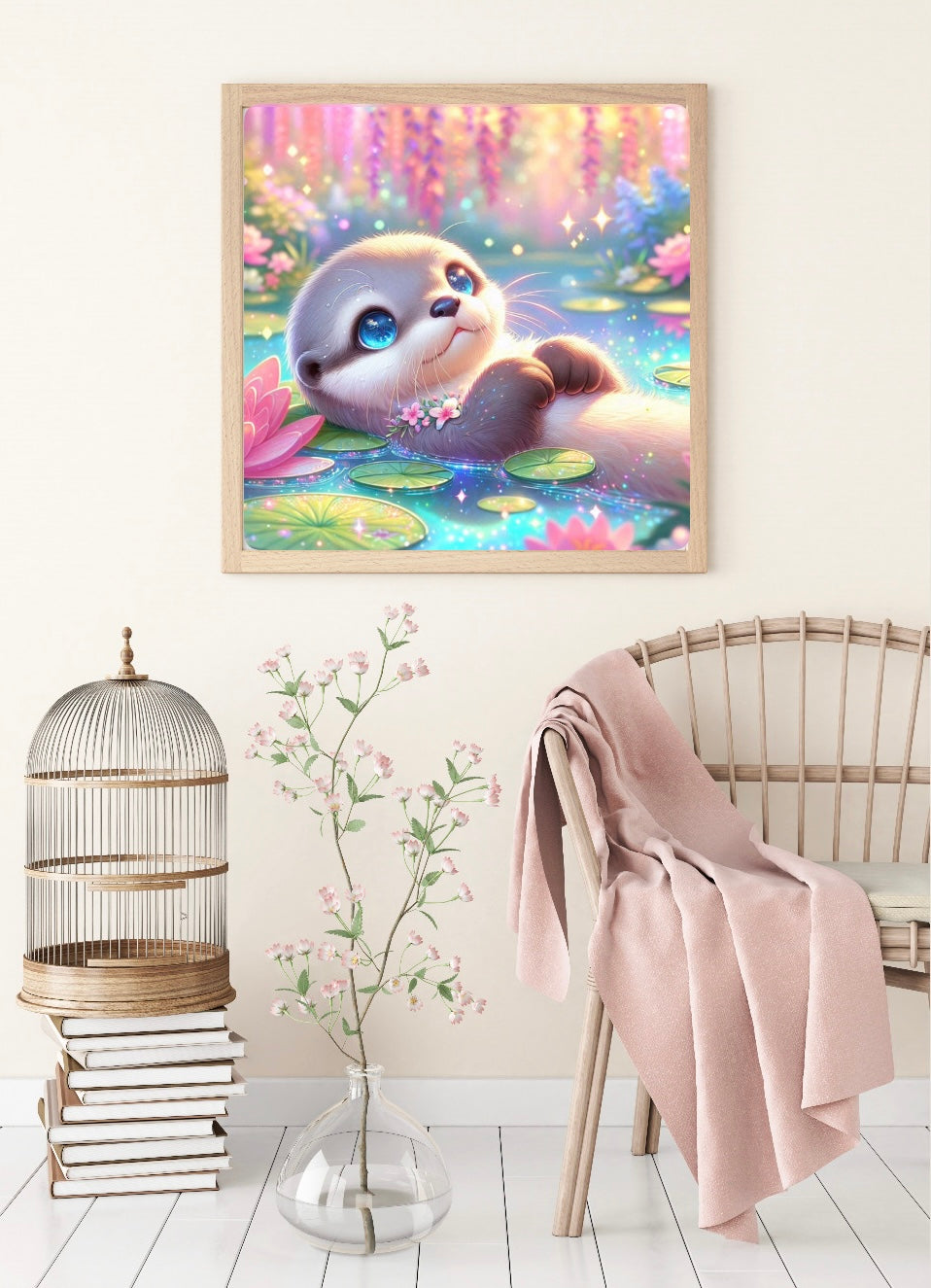 Diamond Painting Bild Otter „Matti" von AI-Artist Lexxy.ai 50x50cm (inkl. Metallic) TSS-561 VVK07