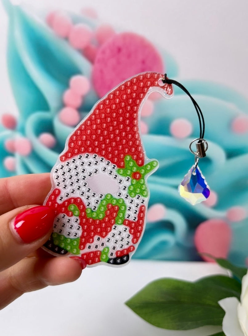 Diamond Painting Lesezeichen "Xmas-Wichtel" 6 Stück Anhänger Bookmark (B815)