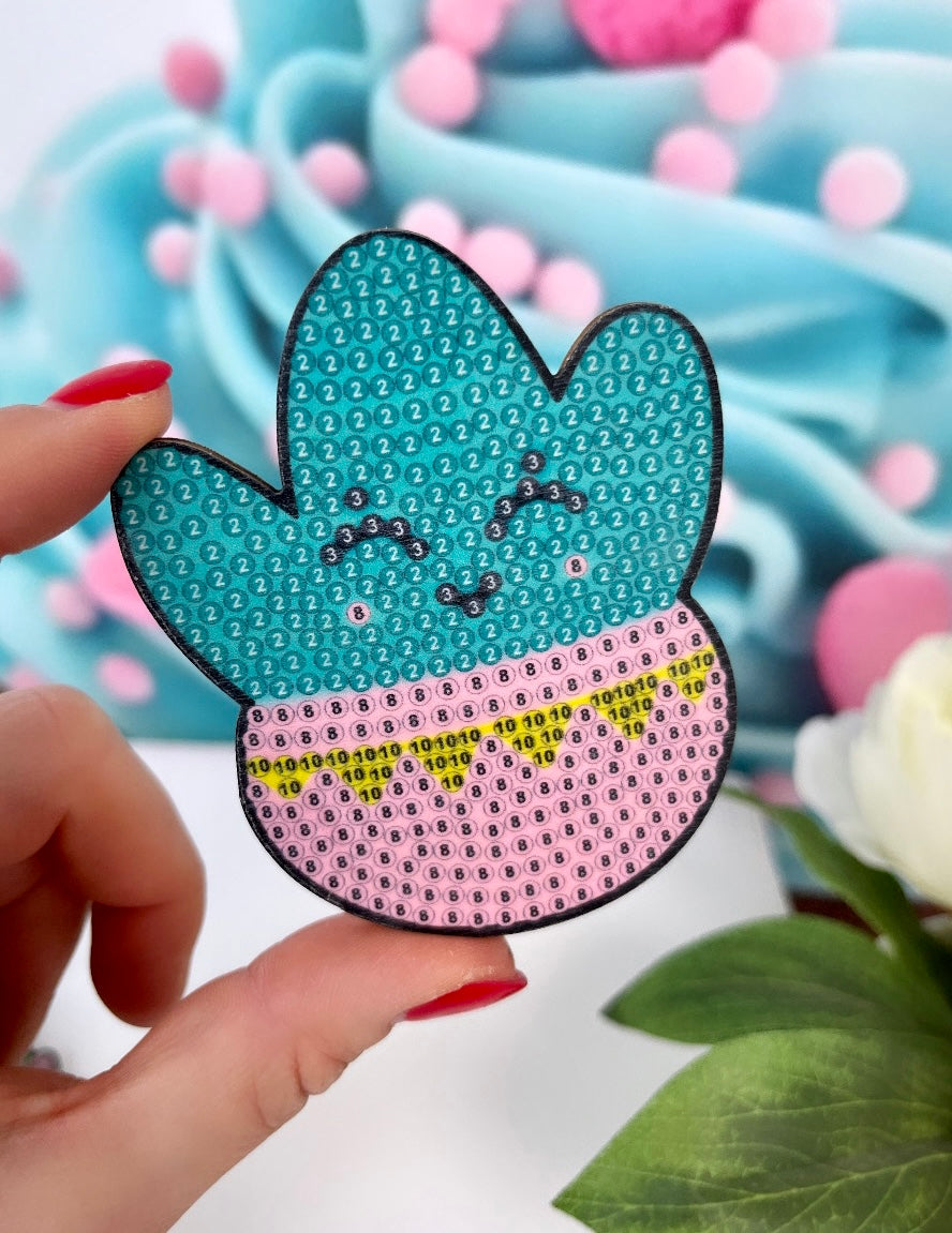 Diamond Painting Untersetzer Kawaii "Kakteen" 10 Stück U15