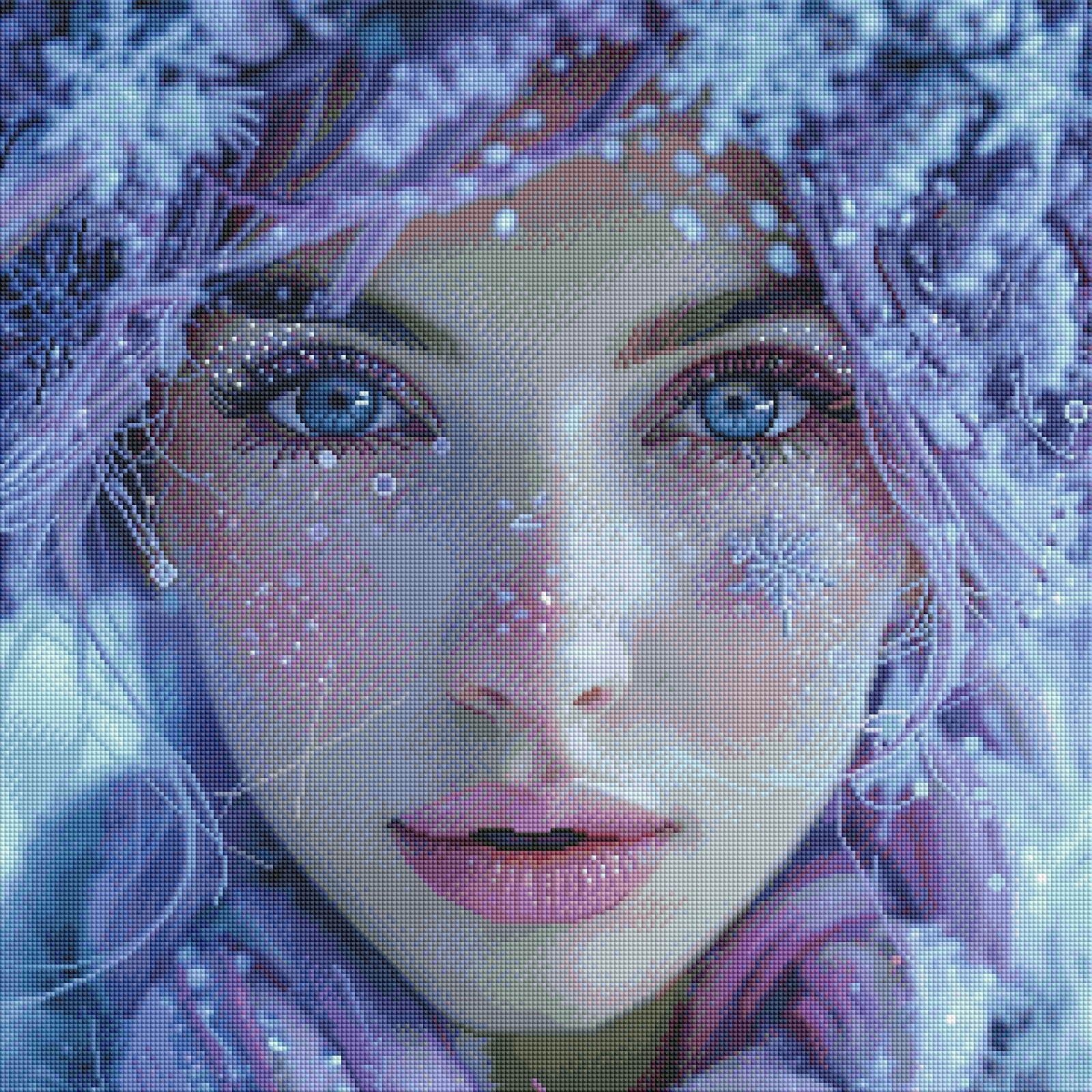 Diamond Painting Bild "Crystal Frozen" von TiniSchnickschnack 60x60cm (inkl. Metallic) TSS-645