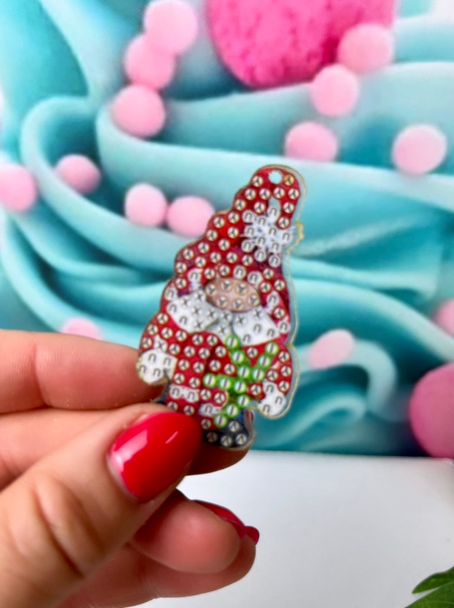 Diamond Painting Schlüsselanhänger "Xmas-Mini-Wichtel" 12 Stück Anhänger AH93