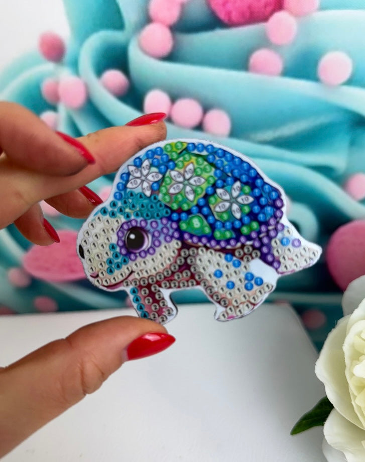 Diamond Painting Magnete "Schildkröten" 7Stk