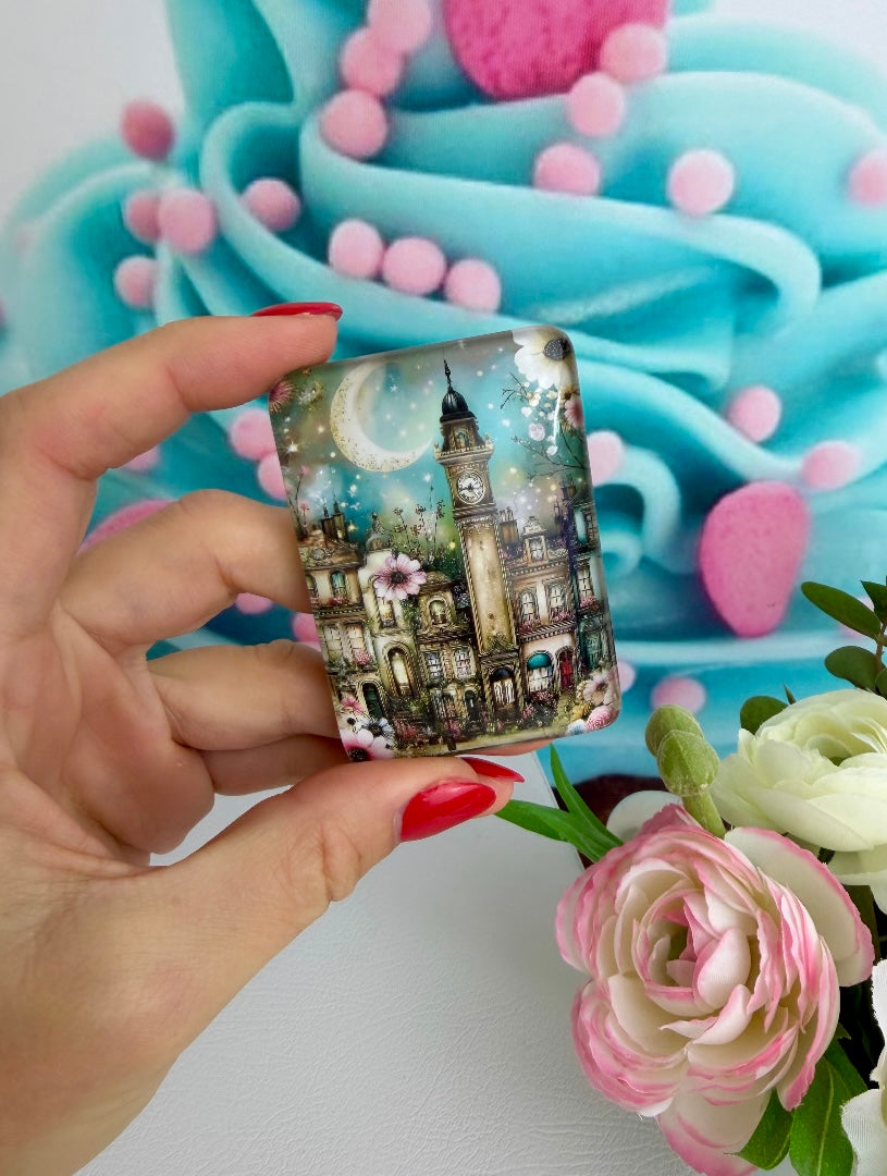 Diamond Painting Cover Minder "Vintage City im Mondschein" (CM)