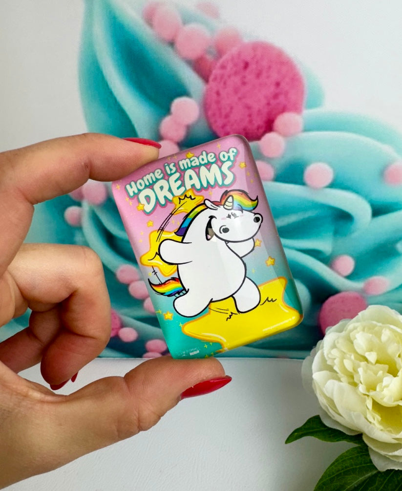 Diamond Painting Cover Minder Pummeleinhorn "Made of Dreams" (CM)