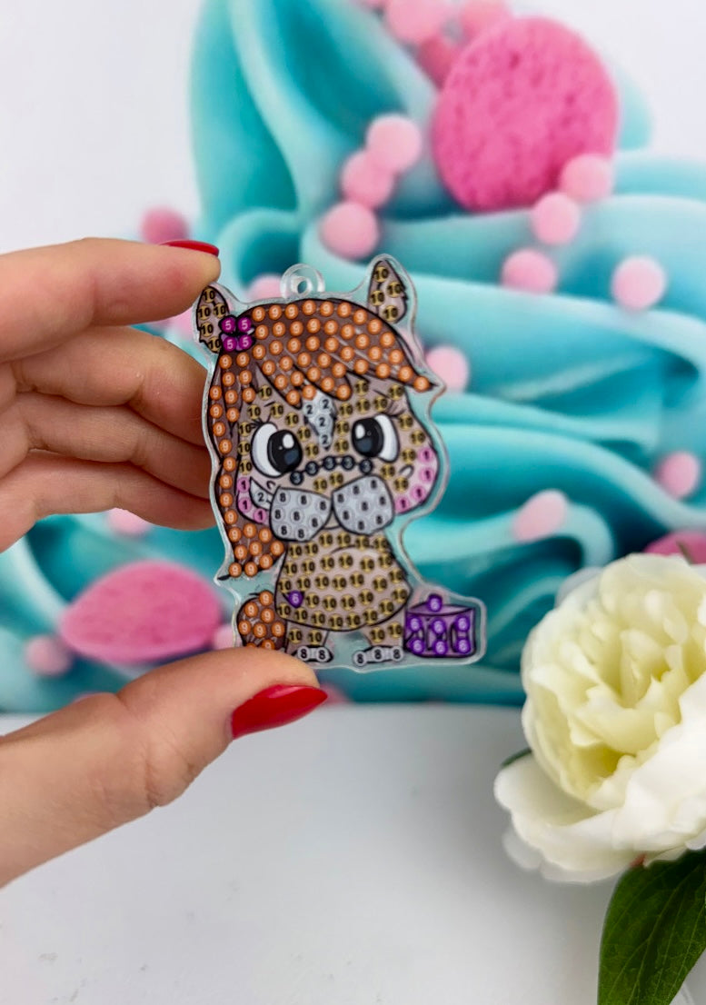 Diamond Painting Schlüsselanhänger "Schnubbi-Mix" 6 Stück Anhänger (Set103)