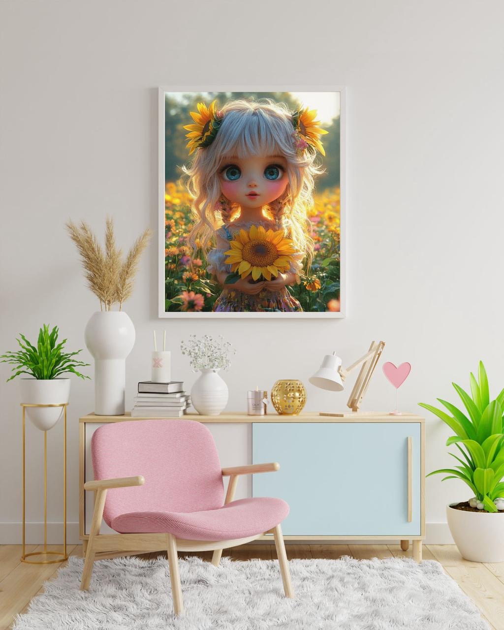 Diamond Painting Bild Mädchen "Magarete" von AI-Artist Bex.ai 40x50cm (inkl. Metallic Stones) TSS-538