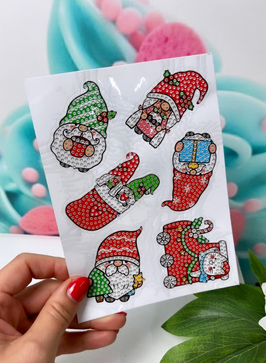 Diamond Painting Sticker Set "Xmas-Wichtel" 12 Stück (ST216)