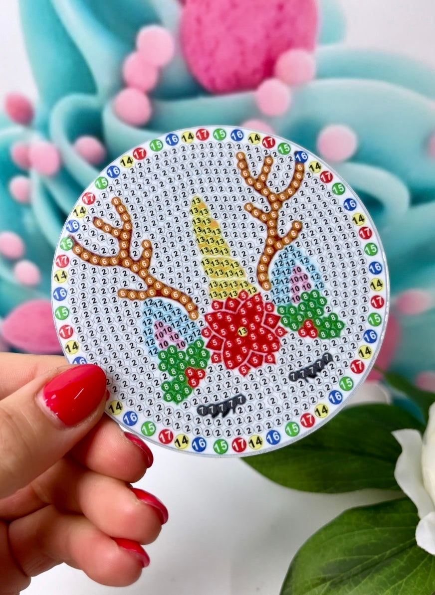 Diamond Painting XMAS Untersetzer "Weihnachten" 8 Stück U13