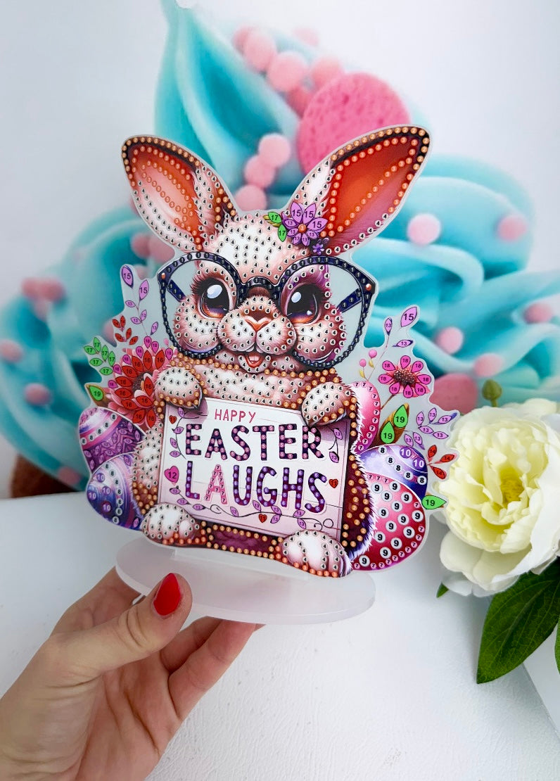 *VORVERKAUF! Diamond Painting Ostern Aufsteller "Schlauhasi" 19x20cm (O3)