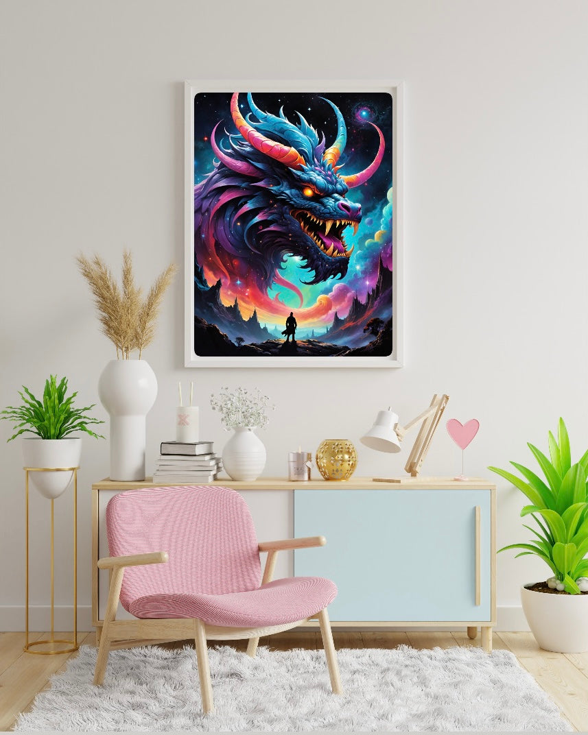 Diamond Painting Bild "Black Dragon Lord" 40x50cm (inkl. Strass) TSS-567