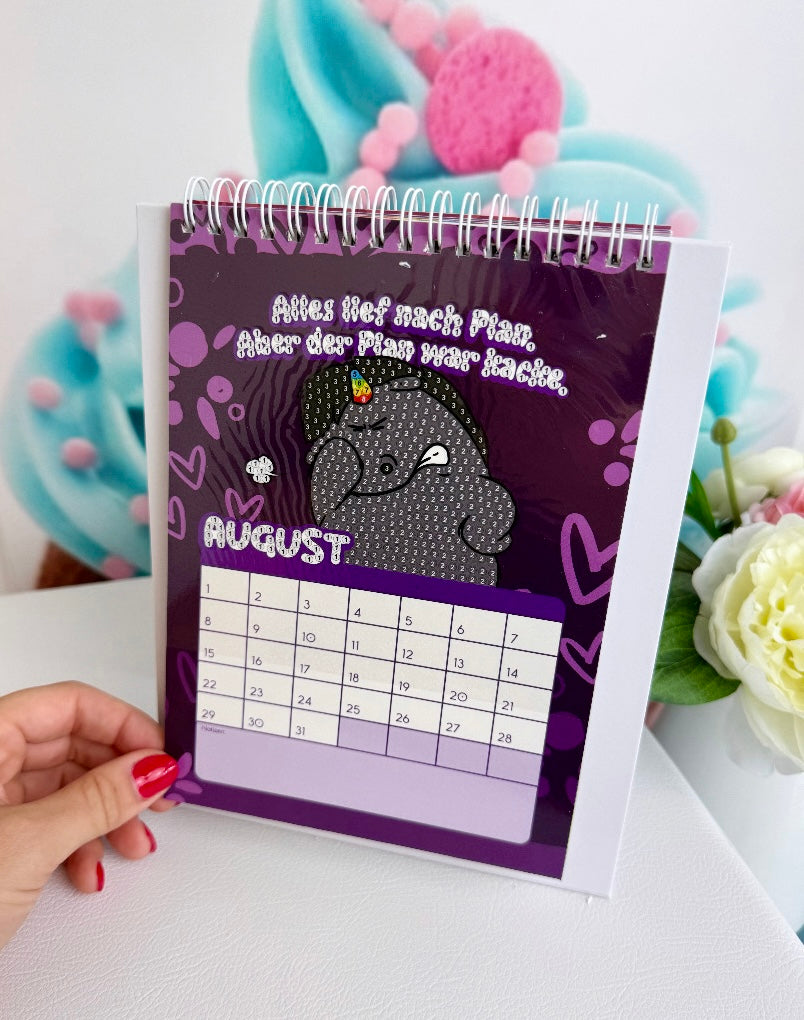 Diamond Painting Pummeleinhorn Tischkalender "Grummeleinhorn" Kalender 2026 (2.Wahl!)