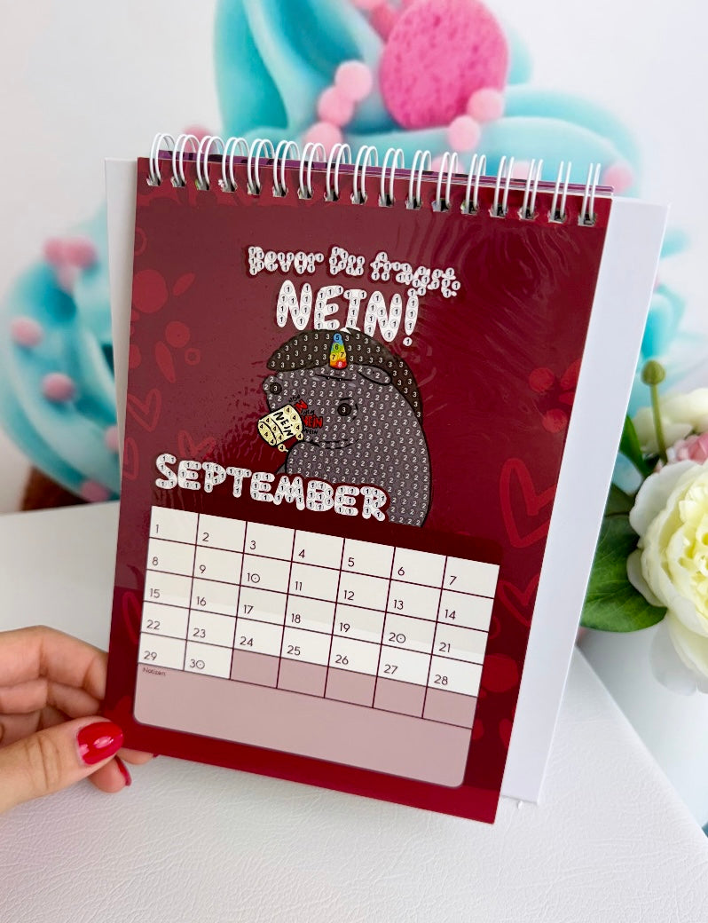 Diamond Painting Pummeleinhorn Tischkalender "Grummeleinhorn" Kalender 2026 (2.Wahl!)